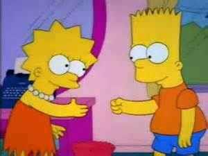 Pero Lisa coñece a Bart, e sabe que el sempre elixe pedra. Por iso, gaña sempre elixindo papel.