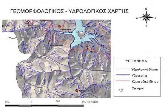 219 Εικόνα 27: Γεωμορφολογικός υδρολογικός χάρτης (απόσπασμα από την Ειδική Περιβαλλοντική Μελέτη περιοχής λίμνης Ν.