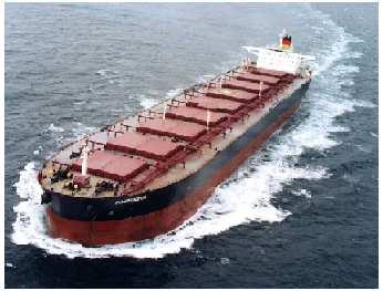Εικόνα 2.3 : Bulk carrier Τα γενικά φορτία στη σημερινή εποχή μεταφέρονται με πλοία μεταφοράς εμπορευματοκιβωτίων (containership).