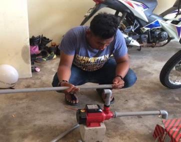 3.6.4 Memasang projek Memasang sambungan paip