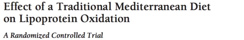 Από την μελέτη PREDIMED :372 άτομα υψηλού κινδύνου για καρδιαγγειακά νοσήματα τυχαιοποιήθηκαν σε δίαιτα χαμηλή σε λιπαρά ή σε μεσογειακό πρότυπο διατροφής με συμπλήρωση είτε σε καρύδια (30γ/ημέρα) ή