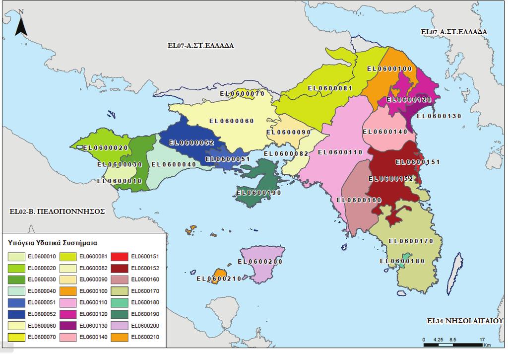 63194 ΕΦΗΜΕΡΙ Α TΗΣ ΚΥΒΕΡΝΗΣΕΩΣ Χάρτης 6: Υπόγεια Υδατικά Συστήματα του ΥΔ Αττικής (EL06) 4.