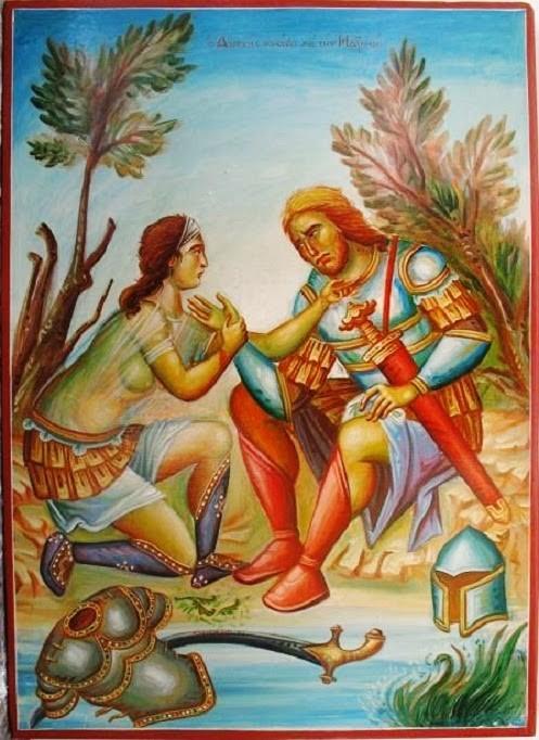 ΈΠΟΣ H ΜΥΘΙΣTOΡΗΜΑ; - Σύμφωνα με τον Beaton ένα χαρακτηριστικό στοιχείο ελληνιστικού μυθιστορήματος είναι και η μάχη των ηρωών για την αγάπη - Οι μάχες που γίνονται με στόχο την αγάπη φαίνονται