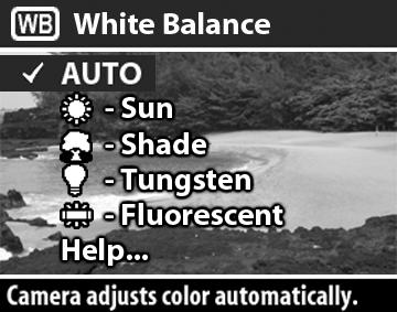 White Balance ( ) µ µ. µ, µ, µ. µ µ µ µ µ µ µ.,, µ µ. µ Sun ( ) Tungsten ( µ ) µ µ µ, µ Shade ( ) µ µ µ µ.
