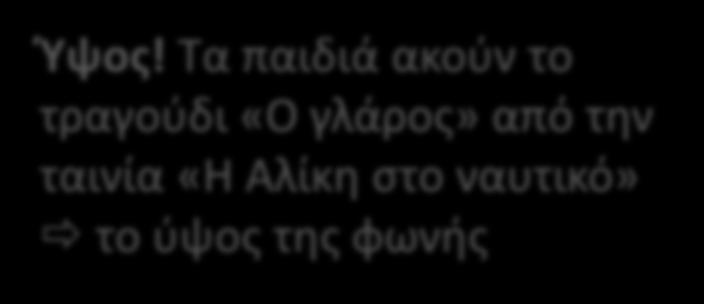 ναυτικό» το ύψος της φωνής Ο ήχος διαδίδεται και στα στερεά.