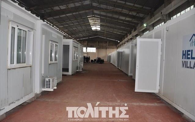 Εικόνα 17 : Εσωτερικές εγκαταστάσεις και γραφεία οργανώσεων στο Hotspot της Βιάλ στη Χίο (πηγή : http://www.naftemporiki.