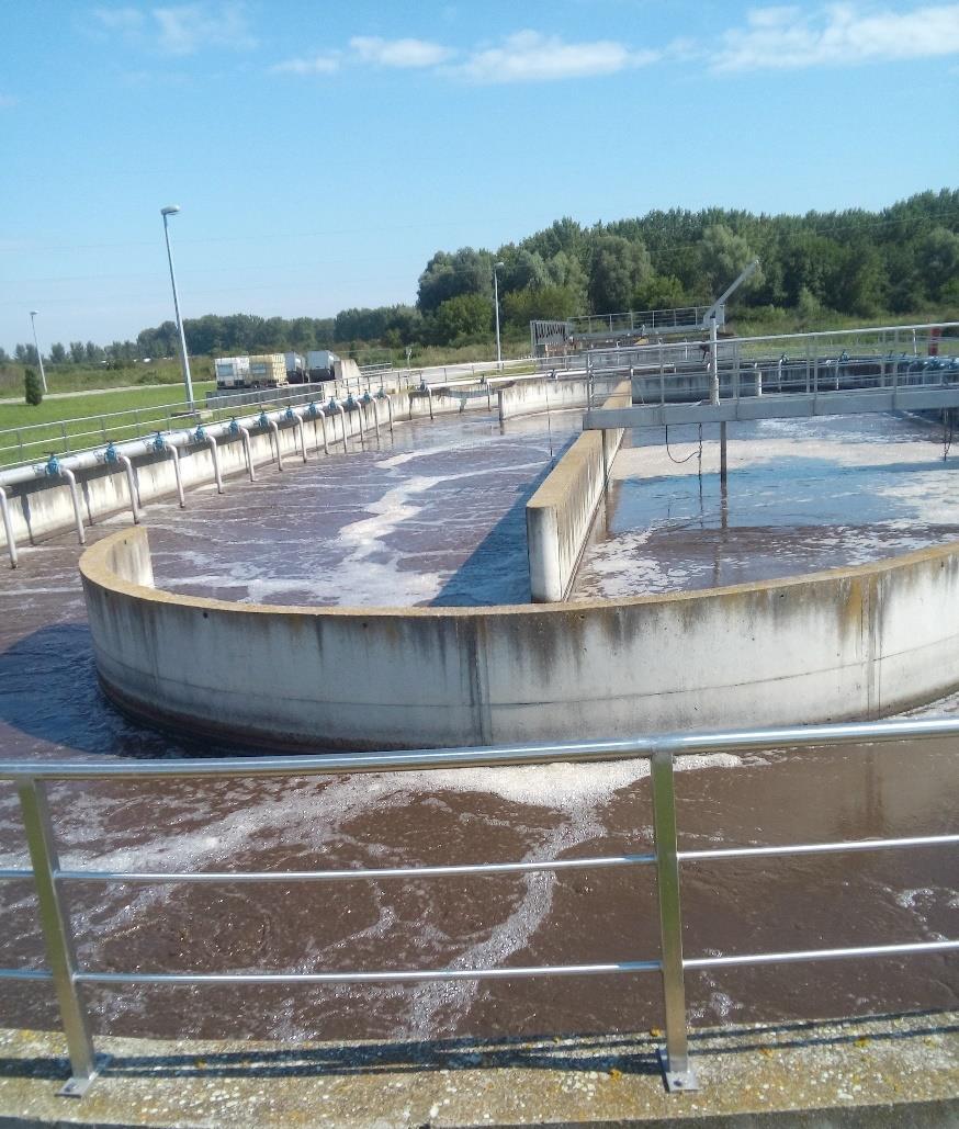 Bioaeracijski spremnik Otpadna voda iz pjeskolova i mastolova odvodi se u bioaeracijski spremnik volumena 2400 m 3 opremljenim fino mjehurićastom aeracijom.