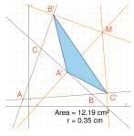 Teraz definujte mriežku a predefinujte bod M ako bod mriežky a potom zostrojte kružnicu zastupujúcu obsah pedal trojuholníka v každom bode mriežky. Na definovanie mriežky je potrebná sústava súradníc.