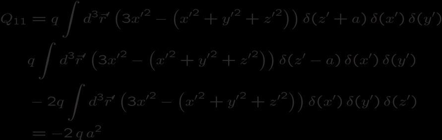 Ανάπτυγμα σε πολύπολα Παράδειγμα: Εφαρμόστε το πολυπολικό ανάπτυγμα στον υπολογισμό του δυναμικού τριών φορτίων q 1 = q,