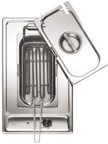 3GIN) 120 ED 30 1F Inox ΦΡΙΤΕΖΑ GKF 290 Inox ΦΡΙΤΕΖΑ 3 Εντοιχιζόμενη φριτέζα 30cm, περιστρεφόμενος διακόπτης, αφαιρούμενο ανοξείδωτο δοχείο 2,5 λίτρων, ανοξείδωτο καπάκι. 300x500x150.