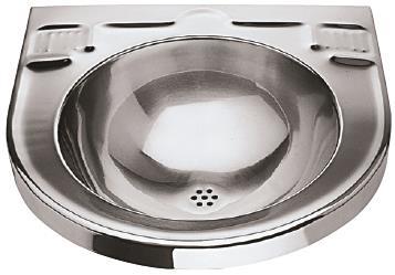 LVR 36 Ε Ρ2 Νιπτήρας μπάνιου Ένθετος νιπτήρας, inox, γούρνα (cm): Ø36, με οπή μπαταρίας, διατίθεται γυαλισμένο (2 όψεων: εσωτερική & εξωτερική) &
