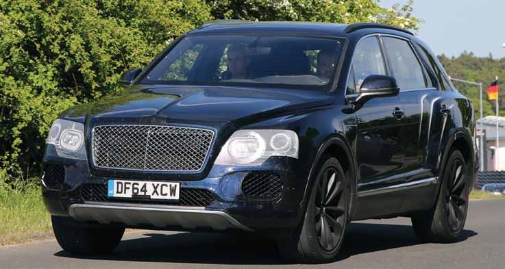 (κατασκοπεία)////σ.8 Bentley Bentayga Η Bentley Bentayga πλησιάζει στην παραγωγή, γι αυτό δεν είναι πια βαριά καμουφλαρισμένη, όπως διαπιστώσαμε στο Νίρμπουργκρινγκ.