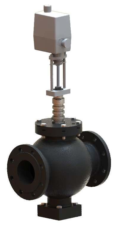 Prolazni ventil sa elektromotornim pogonom Tip PMV-E balansirani ventil Prolazni elektromotorni ventil tip PMV-E namenjen je za regulaciju protoka vode ili vodene pare.