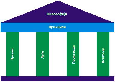 2. Мотивиран тим кој донесува одлуки; 3. Честа испорака на производи; 4. Испорака на производ во согласност на корисничките барања; 5. Итеративен и инкрементален развој; 6.