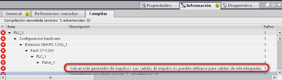 Pero, se facemos esto nunha CPU AC/DC/RLY, cando compilamos, aparece o segunte erro: 9.1.