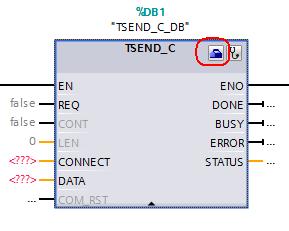 No OB1 do primeiro autómata incorporamos unha instrucción TSEND_C.