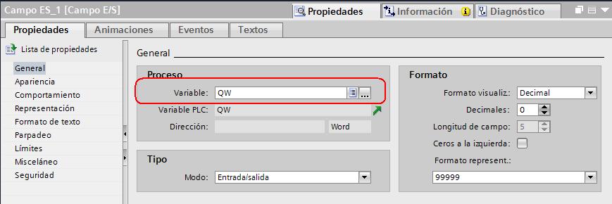 Conectamos os obxectos coas variables do autómata. Volcamos o programa na pantalla e comprobamos o funcionamento.