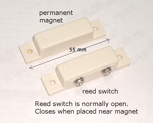 Φυσική Ασφάλεια ( Ασφάλεια συστημάτων συναγερμού, θυρών εισόδου και μηχανικών κλειδαριών ) Εικόνα 3: Μαγνητικοί διακόπτες Παρακάτω περιγράφονται μερικές καταστάσεις οι οποίες μπορεί να προκαλέσουν