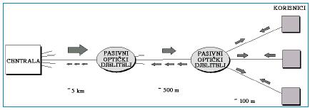 Active Optical Network), koja je moguće rješenje za problem prepunjene distributivne telekomunikacijske