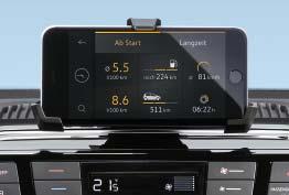 Για παράδειγμα, το Smartphone σας σε συνδυασμό με την εφαρμογή της Volkswagen «maps + more» συμπεριλαμβανομένης βάσης και το σύστημα infotainment «Composition Phone», είναι η πυξίδα που σας