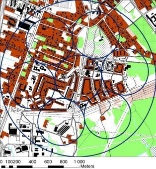 Savukārt, Ziepniekkalna attēls ir šajā mēroga pakāpē ir heterogēns, trīs komponentes kompozīcijas centrā stipri atšķiras (kontrastē) ar periferiālam komponentēm.