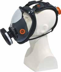 Οφθαλμικός πολυάνθρακας σε πεδίο όρασης extralarge (210 ). Ημι-μάσκα εσωτερική από σιλικόνη για μείωση ατμού και περισσότερη άνεση (3 αναπνευστικές βαλβίδες, 1 βαλβίδα εκπνοής, φωνητικό σύστημα).