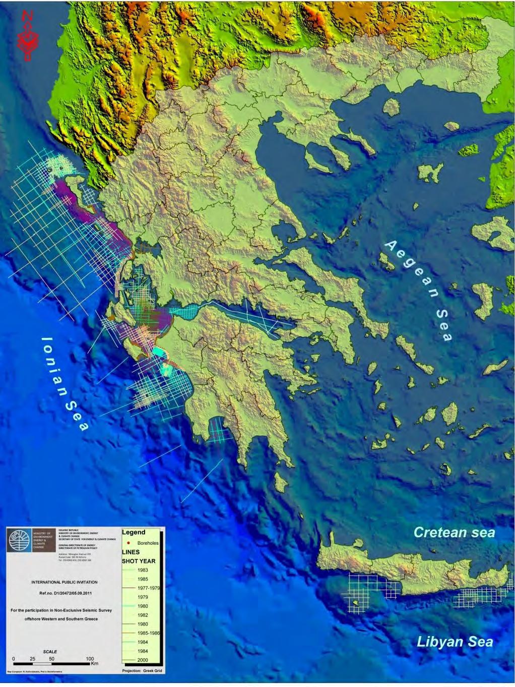 Προηγούμενες έρευνες Δίκτυο σεισμικών γραμμών επικεντρωμένο κυρίως μεταξύ νησιών και χερσαίας ζώνης Οι ποιο πρόσφατες έρευνες έχουν πραγματοποιηθεί τη δεκαετία του 80