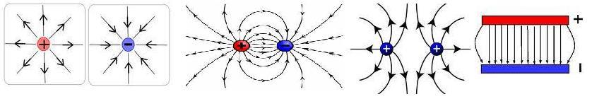 Хүчлэгийн хэмжээ Е үед цахилгаан оронд перпендикуляр 1м талбайгаар Е ширхэг хүчний шугам нэвтрэнэ. Q эерэг цэнэгээс гарах /сөрөг цэнэгрүү орох/ нийт хүчний шугамын тоо нь N 4 kq байдаг.