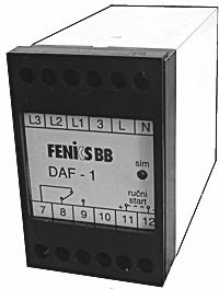 Sertifikat ISO 9001:2000 DETEKTOR ASIMETRIJE MREŽNIH NAPONA tip: DAF - 1 Detektor asimetrije mrežnih napona (faza) DAF-1 omogućava zaštitu trofaznih potrošača od neželjene asimetrije među mrežnim