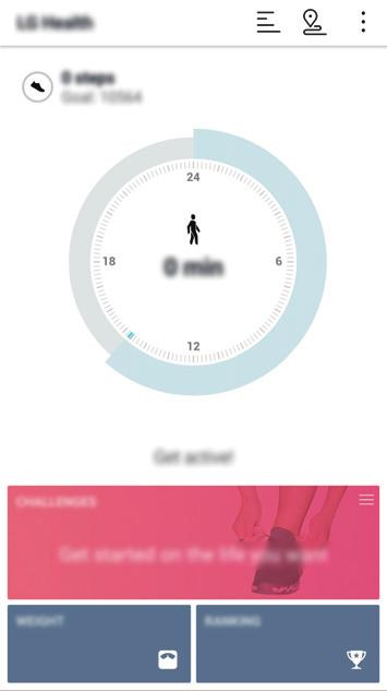 Getting started with LG Health You can configure LG Health when launching the app for the first time or after resetting it. 1 Tap Essentials LG Health.