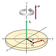 Poto je mpul četce p=mv, ntenztet vektora L e može zračunat kao: L r p n ( r, p) r mv n ( r, p) gdje je v[m/] brzna kojom e kreće četca, r[m] radju vektor (vektor položaja) četce, [rad] ugao koj