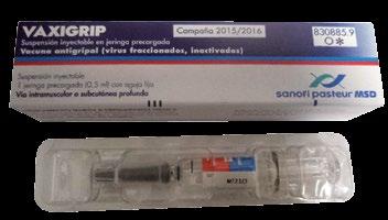 Tipos de vacina As vacinas antigripais que se subministran nesta campaña son: Vaxigrip, laboratorio Sanofi