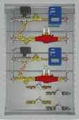 frame with opposite inlets/outlets. Available with direct or remote reading counters.