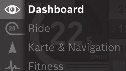 Deutsch 6 Mit der Taste Fahrradbeleuchtung 6 kann die Fahrradbeleuchtung ein- bzw. ausgeschaltet werden. Mit dem Joystick 1 können Sie in den jeweiligen Betriebsmodi navigieren.
