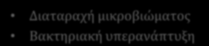 Βλεννογονικοί φραγμοί Ανεπάρκεια αντιμικροβιακού φραγμού Αύξηση