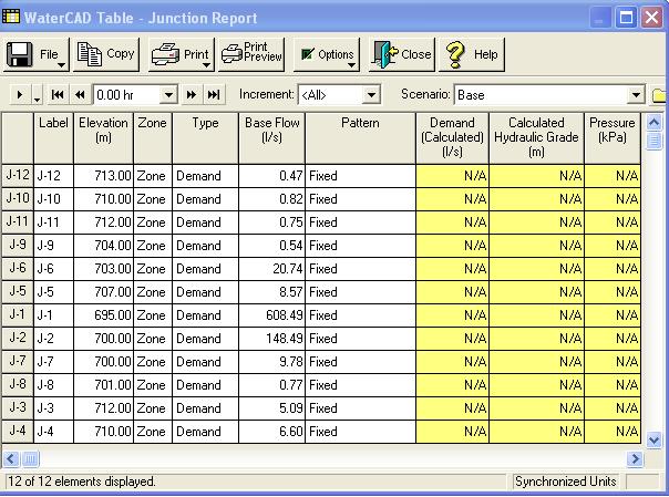 Node Cost Report, Pipe Report, Pump Report, Reservoir Report, Tank Report и Valve Report) и се избира.