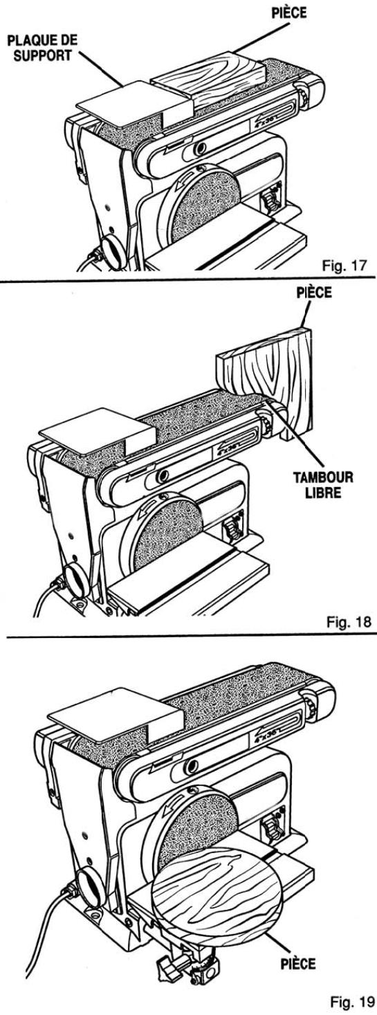 FR Pour placer la bande à la verticale : Insérez la clé hexagonale fournie dans le trou du carter de la poulie, où sont montées le deux vis.