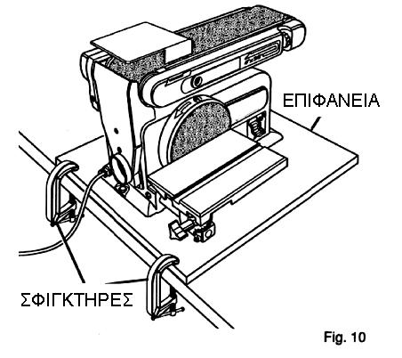 ΣΤΕΡΕΩΣΗ ΤΟΥ ΤΡΙΒΕΙΟΥ ΣΕ ΤΡΑΠΕΖΙ (Fig.