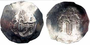 260 Марина Одак-Михаиловић Сл. 1 Алексије III Анђео. 1195-1203. Аспрон трахеј номизма. Константнопољ. Fig. 1. Alexius III Angelus. 1195-1203 AD. Aspron trachy nomisma. Constantinople.