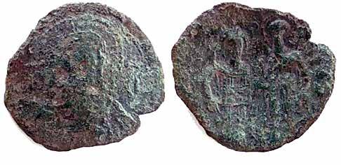 262 Марина Одак-Михаиловић Сл. 3. Манојло Комнин - Дука. 1230-1237. Аспрон трахеј номизма. Солун. Fig. 3. Manuel Comnenus - Ducas. 1230-1237 AD. Aspron trachy nomisma. Thessalonica.