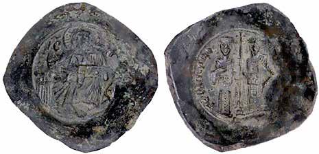 264 Марина Одак-Михаиловић Сл. 5. Стефан Радослав. 1228-1234. Аспрон трахеј номизма. Рас. Fig. 5. Stefan Radoslav. 1228-1234 AD. Ras.