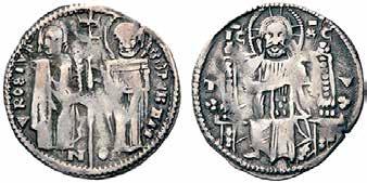 Ni{ i Vizantija XII 265 Сл. 6. Стефан Урош II (Милутин). 1282-1321. Динар. Брсково. Fig. 6. Stefan Uroš II (Milutin). 1282-1321 AD. Dinar. Brskovo. основао.