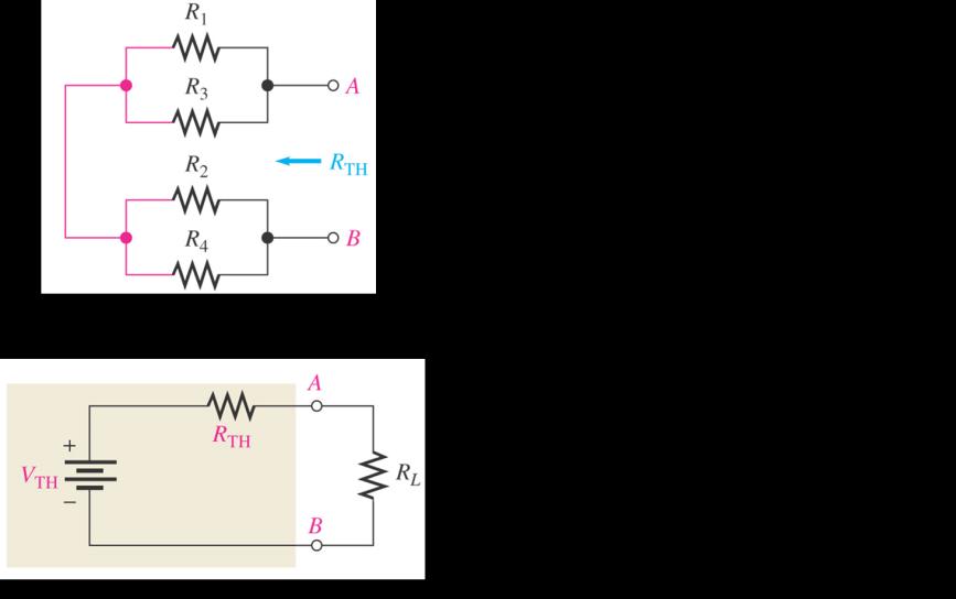 Ισοδύναμο Thevenin της Γέφυρας Wheatstone (5/5) ΕΙΚΟΝΑ 6-12 (συνέχεια) Απλοποίηση μιας γέφυρας Wheatstone με το θεώρημα Thevenin.