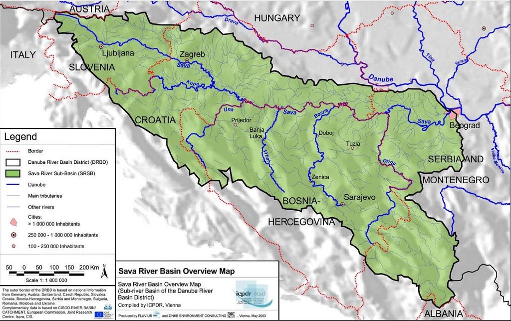 Умерено континентална (средње-европска) клима (водно подручје левих притока које припада панонском базену). Просечна годишња температура за цело подручје слива реке Саве је 9,5 C.