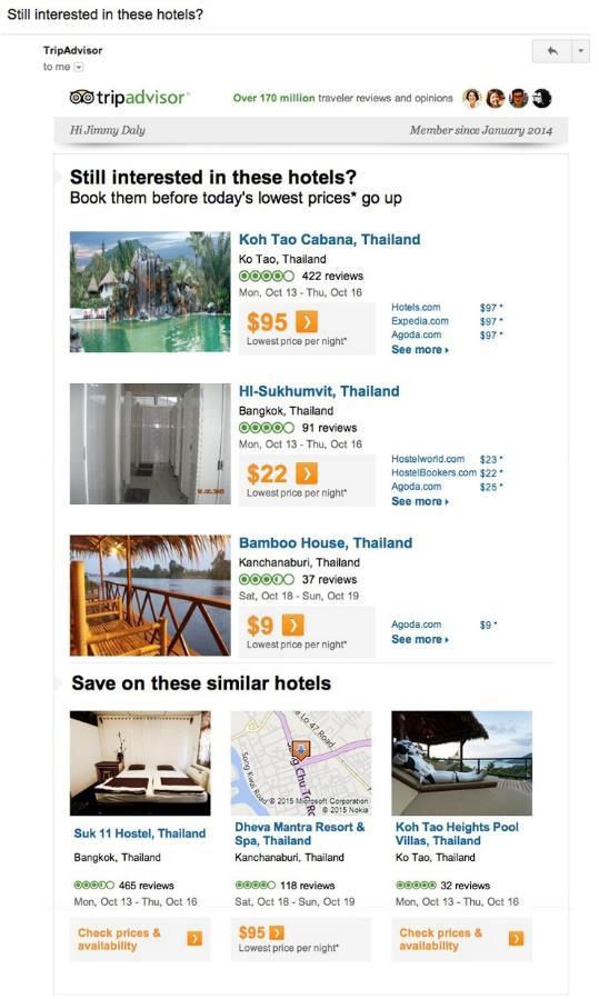 Εικόνα 32 - Παράδειγμα Newsletter (tripadvisor.com) ON-LINE ΥΠΗΡΕΣΙΕΣ-ΚΡΑΤΗΣΕΙΣ On-line υπηρεσίες είναι κάποιες υπηρεσίες που προσφέρονται στον χρήστη ηλεκτρονικά.