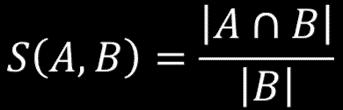 Ο βαθμός που το Α είναι υποσύνολο του Β συμβολίζεται με το μέτρο