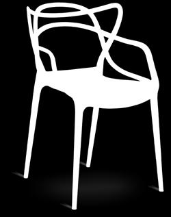 καρέκλα 27-0073 μαύρο PP 56 cm 54 cm 85 cm AMERICA καρέκλα