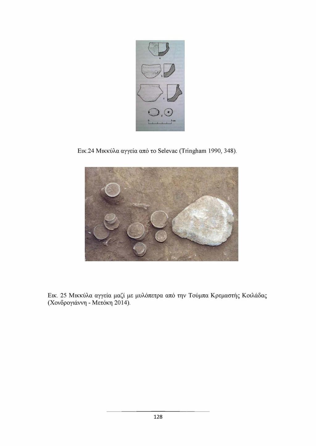 Εικ.24 Μικκύλα αγγεία από το Selevac (Tringham 1990, 348). Εικ.