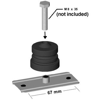 ANTIVIBRACIONI AMORTIZERI - VIBRO-MINI -Antivibracioni oslonac za mašine manje težine.