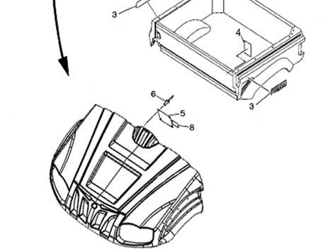 Fig. 26 Emblem 1 Ref Code Part Number Description 1 92114-055-0000 08-043-2601 EPA 3 Metal 2 92111-055-0000 08-043-2602 Sticker 3 92111-055-0000 08-043-2603 Sticker 4 92112-055-0000 08-043-2604